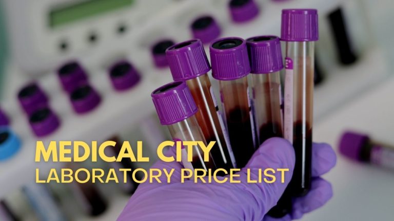 Cover Medical City Laboratory Price List in Philippines
